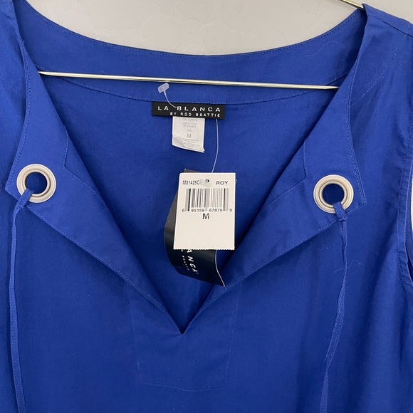 LA BLANCA Blue Swimsuit Coverup Size M NWT - Picture 5 of 5